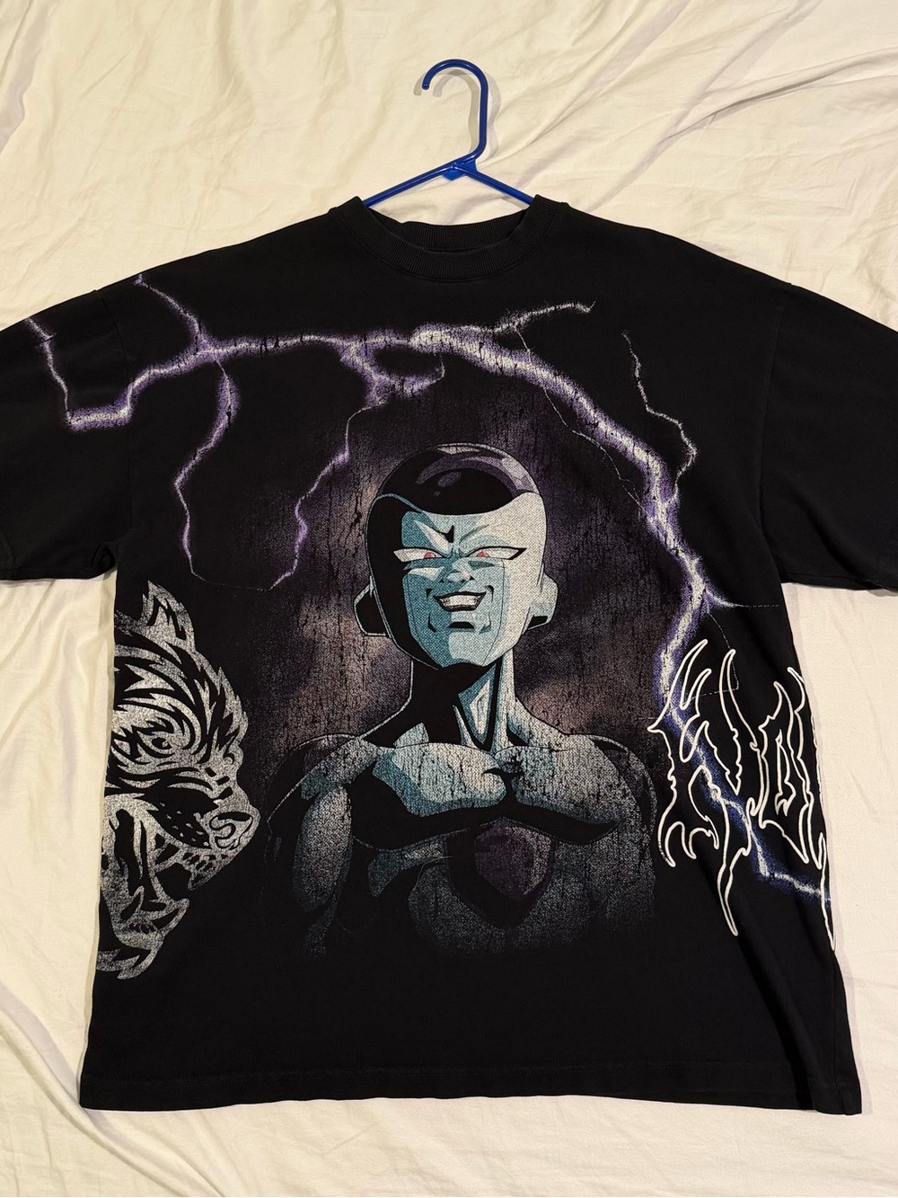 Darc Sport Black Graphic Dragon Ball Z Frieza Lightning Tee M